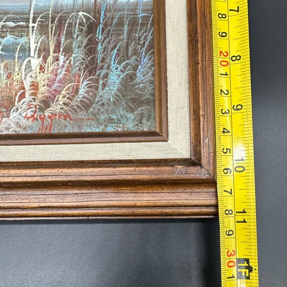 Vintage Lighthouse Seascape Oil Painting Framed Bernard B Duggan Nautical Dunes - Picture 9 of 10